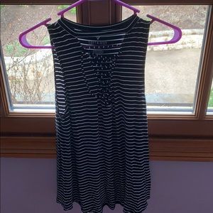 Striped flowy America Eagle tank top